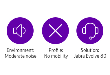 enviroment moderate noise profile no mobility solution jabra evolve 80