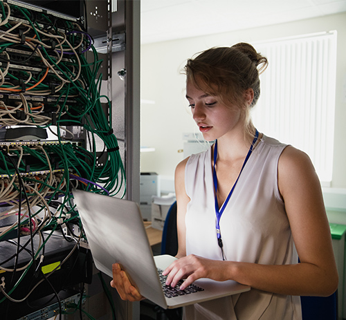 Female network engineer