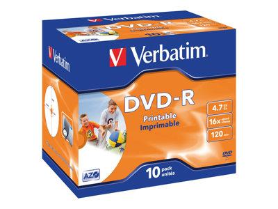Verbatim DVD-R 16x Printable 10Pack                        