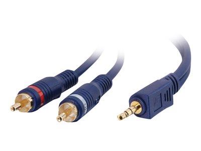 C2G 3m Velocity™ One 3.5mm Stereo Male to Two RCA Male Y-Cable