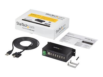 StarTech.com Mountable Rugged Industrial 7 Port USB Hub