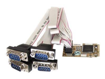 StarTech.com 4 Port RS232 Mini PCI Express Serial Card with 16650 UART