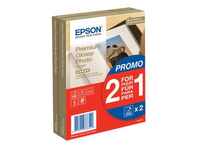Epson Premium Glossy Photo Paper BOGOF - 100 x 150 mm - 255 g/m2 - 40 sheets (pack of 2 )
