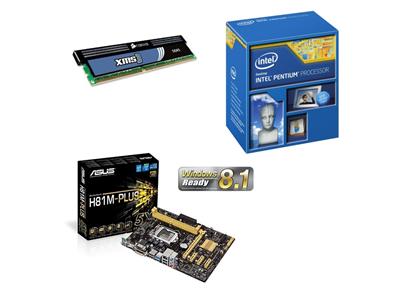 Asus Value Bundle (Includes H81M-PLUS, Pentium G3220, 4GB Corsair XMS3 DDR3 Memory)