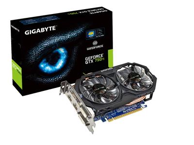 Gigabyte GeForce GTX 750 Ti 2GB PCI-E 3.0 HDMI OC