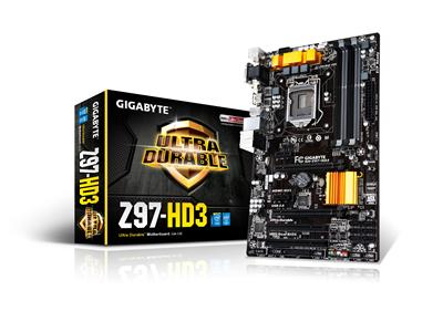Gigabyte Z97-HD3 S1150 Intel Z97 4xDDR3 4xUSB3.0 10xUSB2.0 GBE ATX