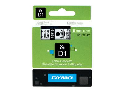 DYMO D1 Tape 9mm Black on Transparent