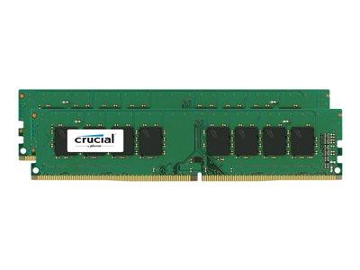 Crucial 32GB Kit (16GBx2) DDR4 2400 MT/s (PC4-19200) CL17 DR x8 Unbu