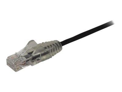 StarTech.com 2m CAT6 Cable - Black Slim CAT6 Patch Cable - Snagless RJ45