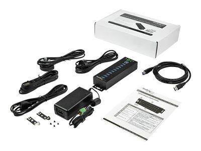 StarTech.com 10-Pt Industrial USB 3.0 Hub w/ Ext. Power Supply