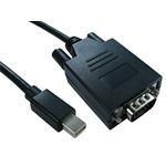 Cables Direct 3m Mini DisplayPort to VGA M-M Cable Black - B/Q 64
