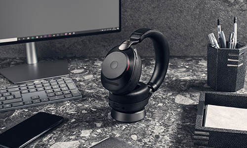 Jabra Evolve2 headphones on desk