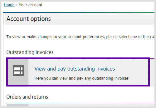 Step 2 of BT payment portal