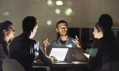 Group of people brainstorming