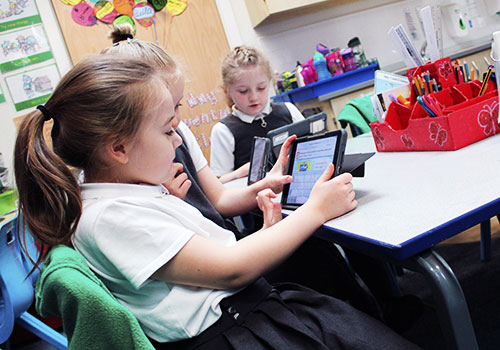 Girl with iPad