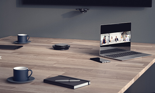 Jabra PanaCast on a meeting room desk