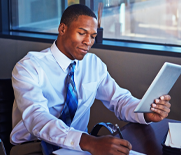 Lawyer with tablet device