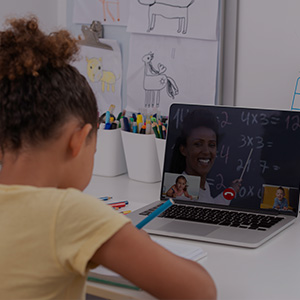 children playing with headsets on