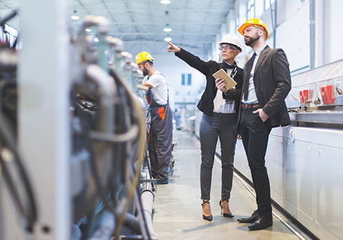 Man and women planning a business project