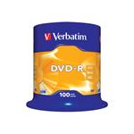 Verbatim DVD-R 16x Silver 4.7GB 100 Pack Spindle