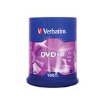 Verbatim DVD+R 16x Silver 4.7GB 100 Pack Spindle