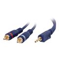 C2G 3m Velocity™ One 3.5mm Stereo Male to Two RCA Male Y-Cable