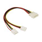 C2G 25cm One 5-1/4in to Two 3-1/2in Internal Power Y-Cable