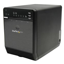 StarTech.com 4 Bay External Hard Drive Array Storage Tower – eSATA USB 2.0 Enclosure