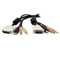 StarTech.com 10ft 4-in-1 USB Dual Link DVI-D KVM Switch Cable with Audio & Microphone