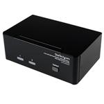 StarTech.com 2 Port DVI VGA Dual Monitor KVM Switch USB with Audio & USB 2.0 Hub