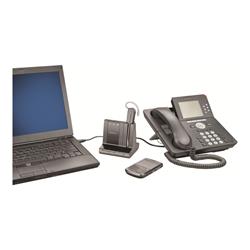 Poly Plantronics Savi 740 Wireless DECT Headset - Triple Connectivity (Deskphone, Mobile/Bluetooth & PC)