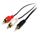 StarTech.com 3 ft Stereo Audio Cable - 3.5mm Male to 2x RCA Male