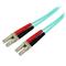 StarTech.com 2m 10 Gb Aqua Multimode 50/125 Duplex LSZH Fiber Patch Cable LC - LC