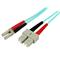 StarTech.com 2m 10 Gb Aqua Multimode 50/125 Duplex LSZH Fiber Patch Cable LC - SC