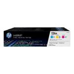 HP 126A 3-pack Cyan/Magenta/Yellow Original LaserJet Toner Cartridges