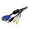 StarTech.com 6 ft 4-in-1 USB VGA KVM Switch Cable with Audio and Microphone