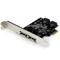 StarTech.com 2 Port PCI Express SATA 6 Gbps eSATA Controller Card - 2 Int/2 Ext