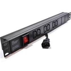 Dynamode 6 Way Horizontal 10A IEC Switched PDU / Power Bar > IEC Plug