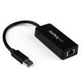 StarTech.com USB 3.0 to Gigabit Ethernet Adapter NIC w/ USB Port - Black