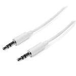 StarTech.com 3m White Slim 3.5mm Stereo Audio Cable - Male to Male