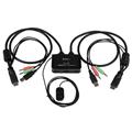 StarTech.com 2 Port USB HDMI Cable KVM Switch w/ Audio and Remote Switch