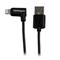StarTech.com 2m (6ft) Angled Black Apple 8-pin Lightning Connector to USB Cable for iPhone iPod iPad