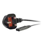 C2G 1m UK Non-Polarised Power Cord (BS 1363 to IEC 60320 C7)