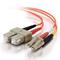 C2G 30m LC-SC 50/125 OM2 Duplex Multimode PVC Fibre Optic Cable (LSZH) - Orange