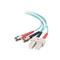 C2G 30m SC-ST 10Gb 50/125 OM3 Duplex Multimode PVC Fibre Optic Cable (LSZH) - Aqua