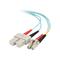 C2G 10m LC-SC 10Gb 50/125 OM3 Duplex Multimode PVC Fibre Optic Cable (LSZH) - Aqua