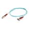 C2G 5m LC-ST 10Gb 50/125 OM3 Duplex Multimode PVC Fibre Optic Cable (LSZH) - Aqua