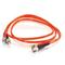 C2G 20m ST-ST 62.5/125 OM1 Duplex Multimode PVC Fibre Optic Cable (LSZH) - Orange