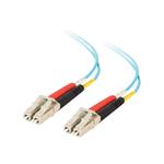 C2G 10m LC-LC 10Gb 50/125 OM3 Duplex Multimode PVC Fibre Optic Cable (LSZH) - Aqua