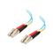 C2G 20m LC-LC 10Gb 50/125 OM3 Duplex Multimode PVC Fibre Optic Cable (LSZH) - Aqua